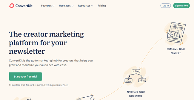 ConvertKit Homepage