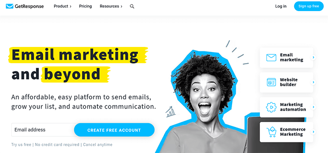 GetResponse Homepage