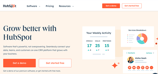 HubSpot Homepage