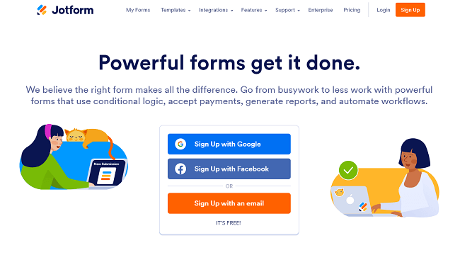 Jotform Homepage