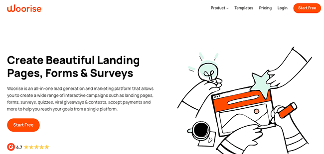Woorise Homepage