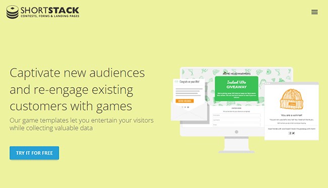 shortstack quizzes Homepage